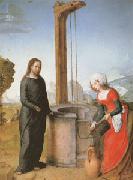 Juan de Flandes Christ and the Woman of Samaria (mk05) oil on canvas